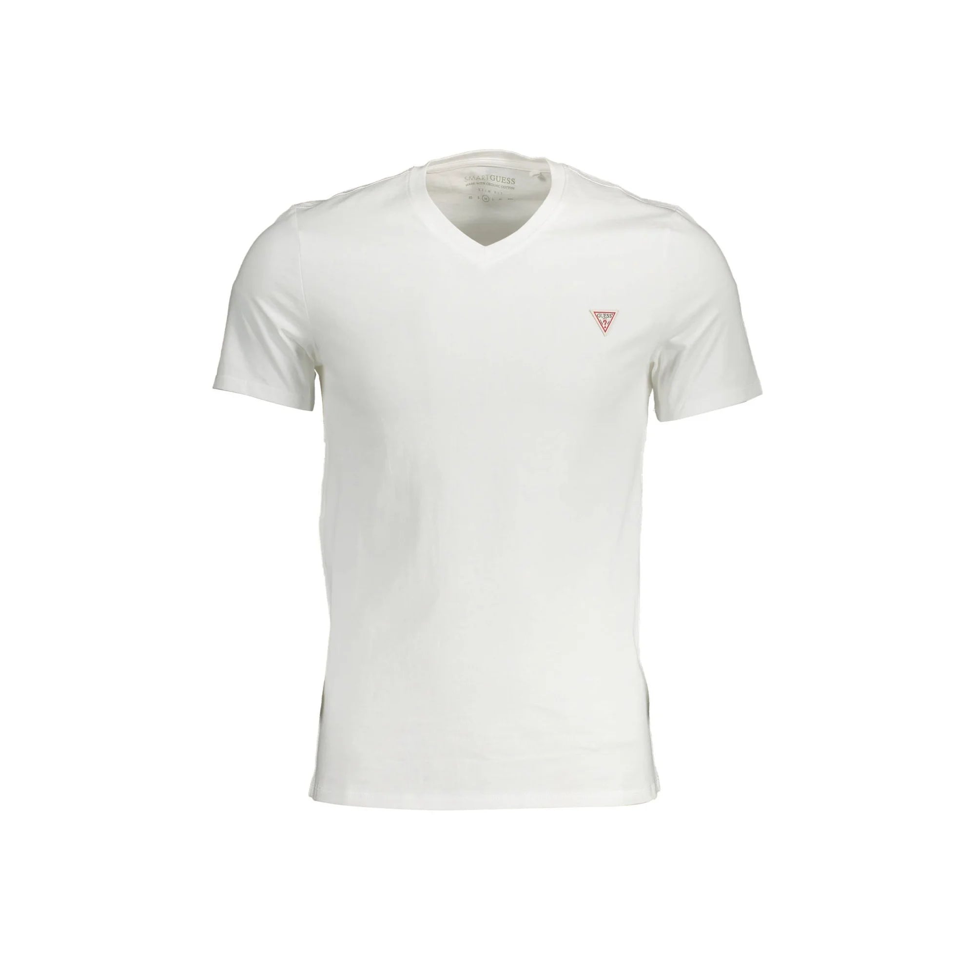 Guess Jeans T-Shirt Maniche Corte Uomo Bianca Logo Bianco - foto prodotto